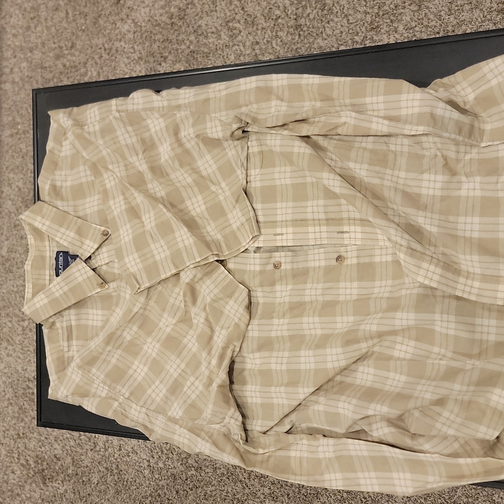 Puritan 2XL men's short sleeve button up shirt